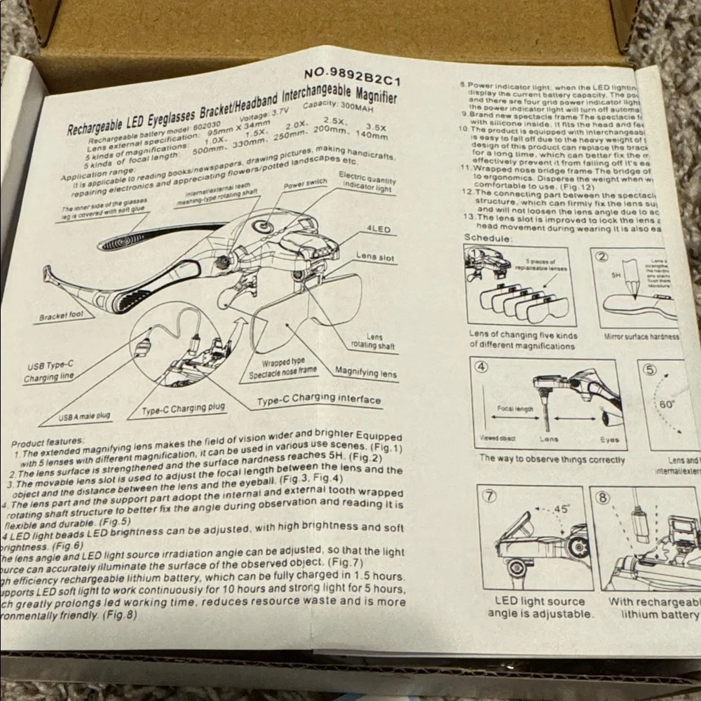 NWT ARTDOT headband magnifier glasses